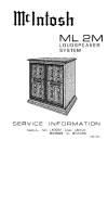 McIntosh ML-2M - Service manual